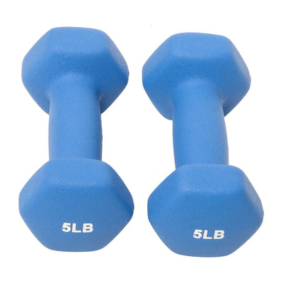 Sporzon! Neoprene Coated 3 Pairs Dumbbell Weight Set w/ Stand (Open Box)