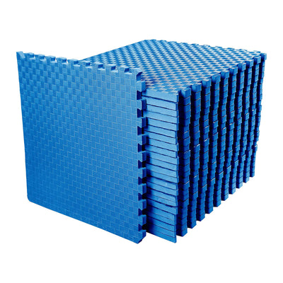 BalanceFrom Fitness 72 Sq Ft Interlocking EVA Foam Exercise Tiles, Blue (Used) - VMInnovations