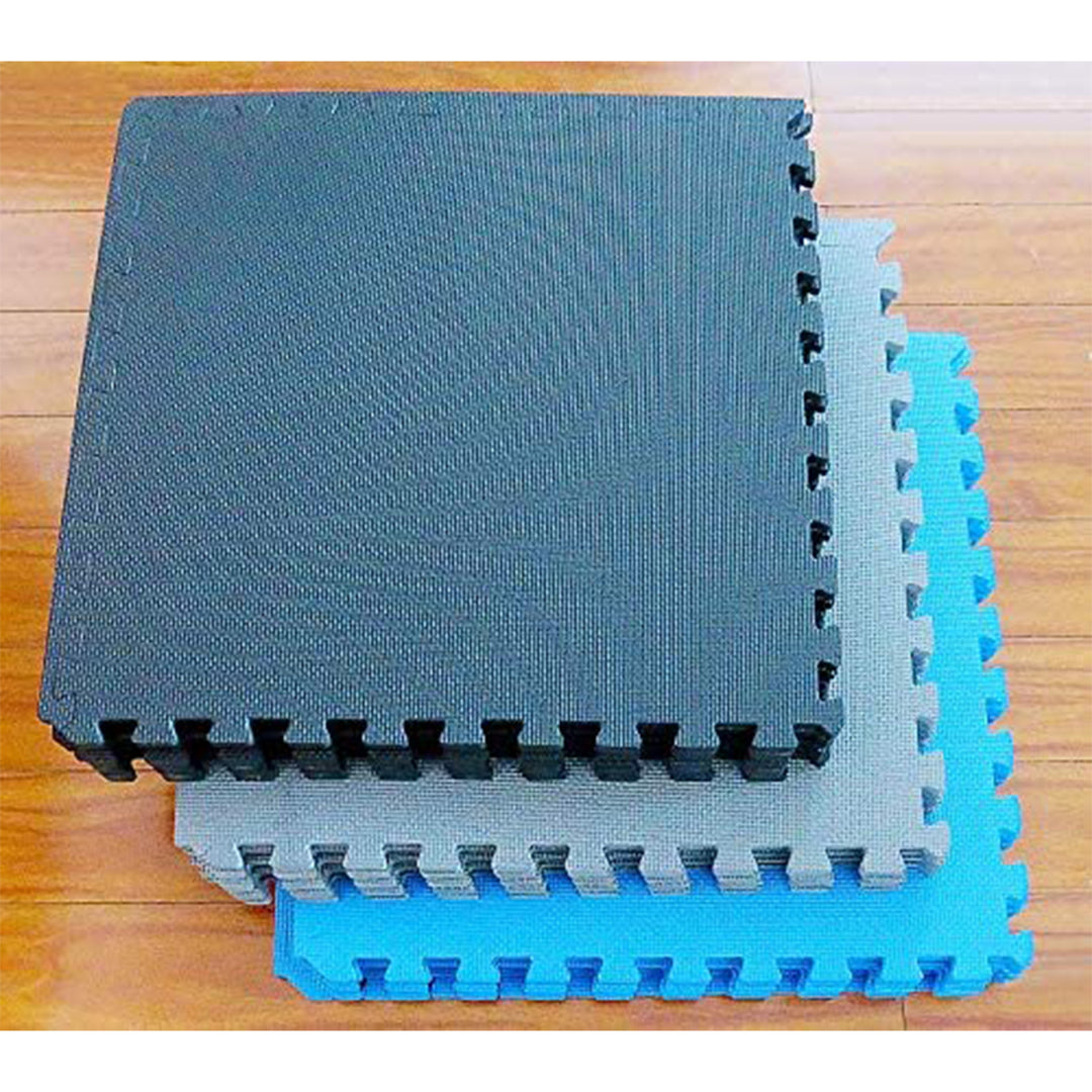 BalanceFrom Fitness 72 Sq Ft Interlocking EVA Foam Exercise Tiles, Blue (Used) - VMInnovations