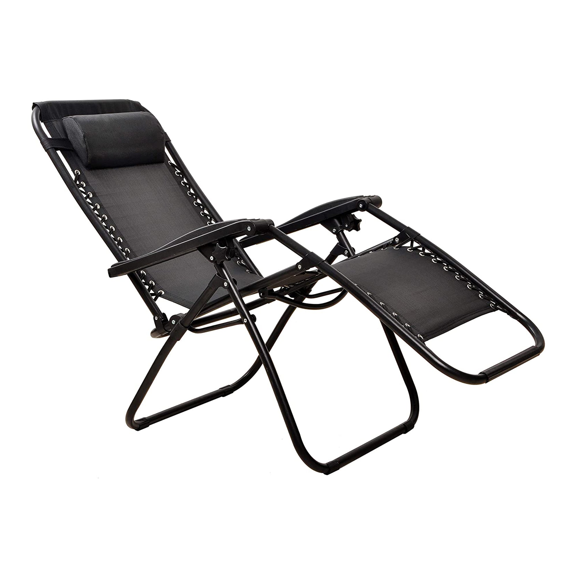 Elevon Adjustable Zero Gravity Recliner Lounge Chair for Outdoor Deck, Black - VMInnovations