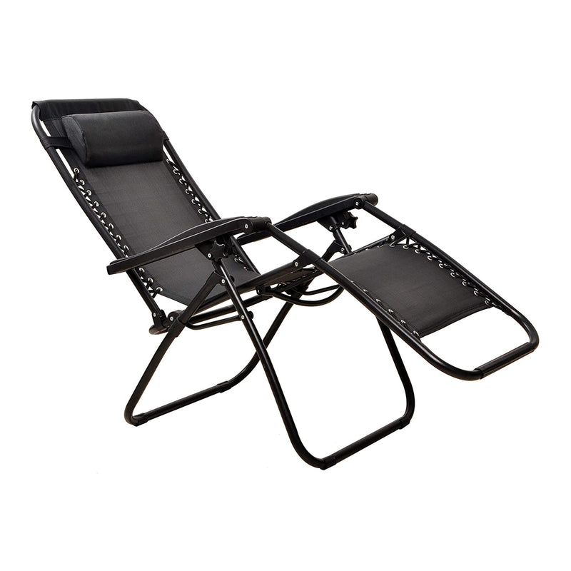 Elevon Adjustable Zero Gravity Recliner Lounge Chair for Deck,Black(Used)