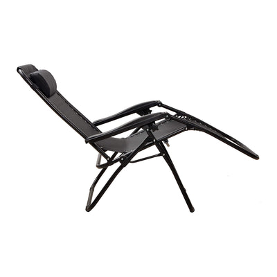 Elevon Adjustable Zero Gravity Recliner Lounge Chair for Outdoor Deck, Black - VMInnovations