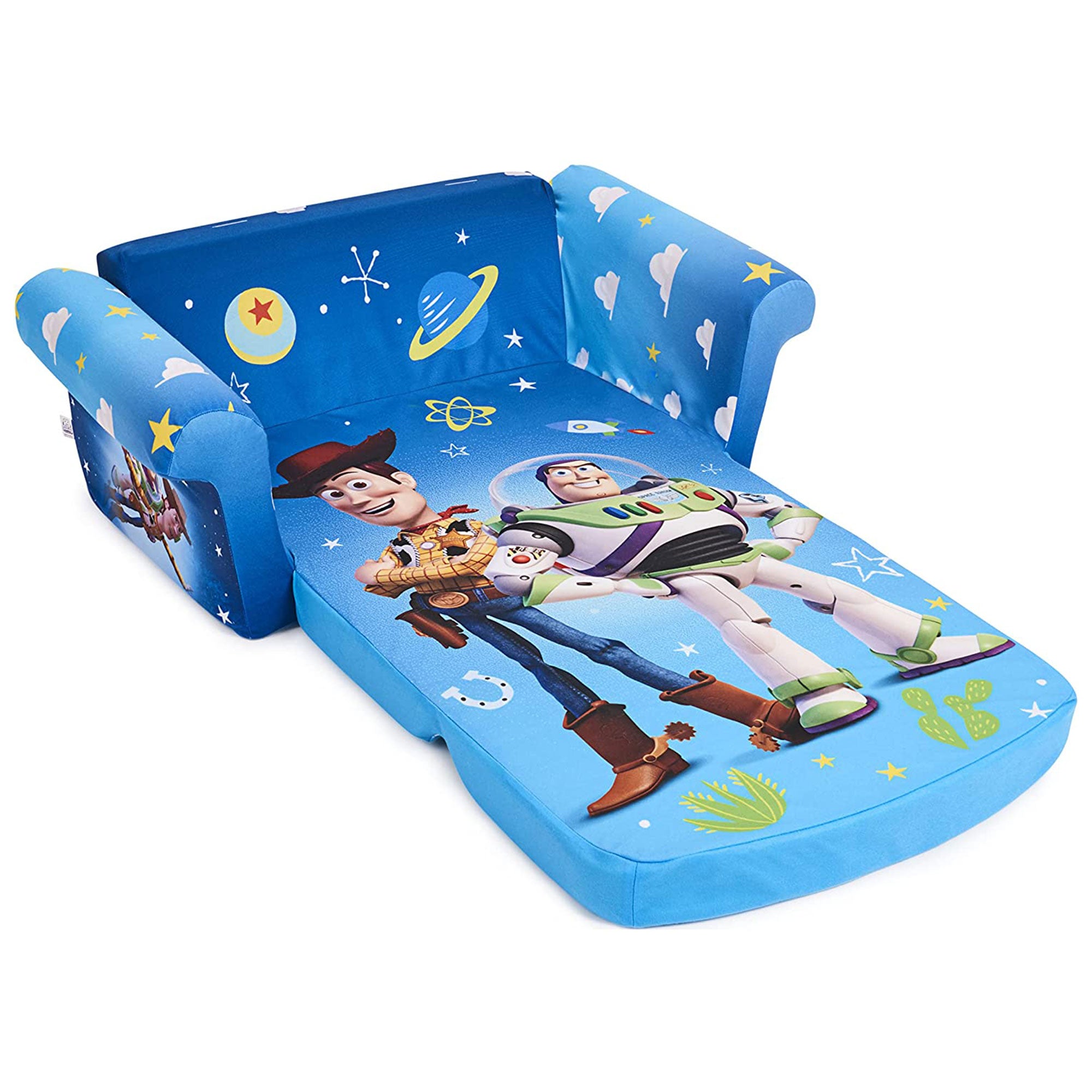 Marshmallow Furniture 2 Pack Kids 2-in-1 Flip Open Foam Sofa Bed, Toy Story - VMInnovations