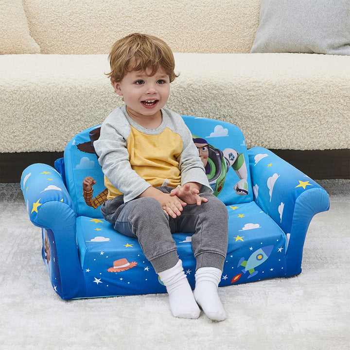 Marshmallow Furniture Kids 2-in-1 Flip Open Foam Compressed Sofa Bed, Toy Story