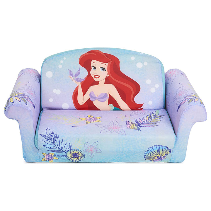 Marshmallow Furniture Kids Flip Open Sofa Bed, The Little Mermaid (Open Box)