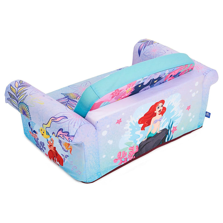 Marshmallow Furniture Kids 2-in-1 Flip Open Foam Sofa Bed, The Little Mermaid