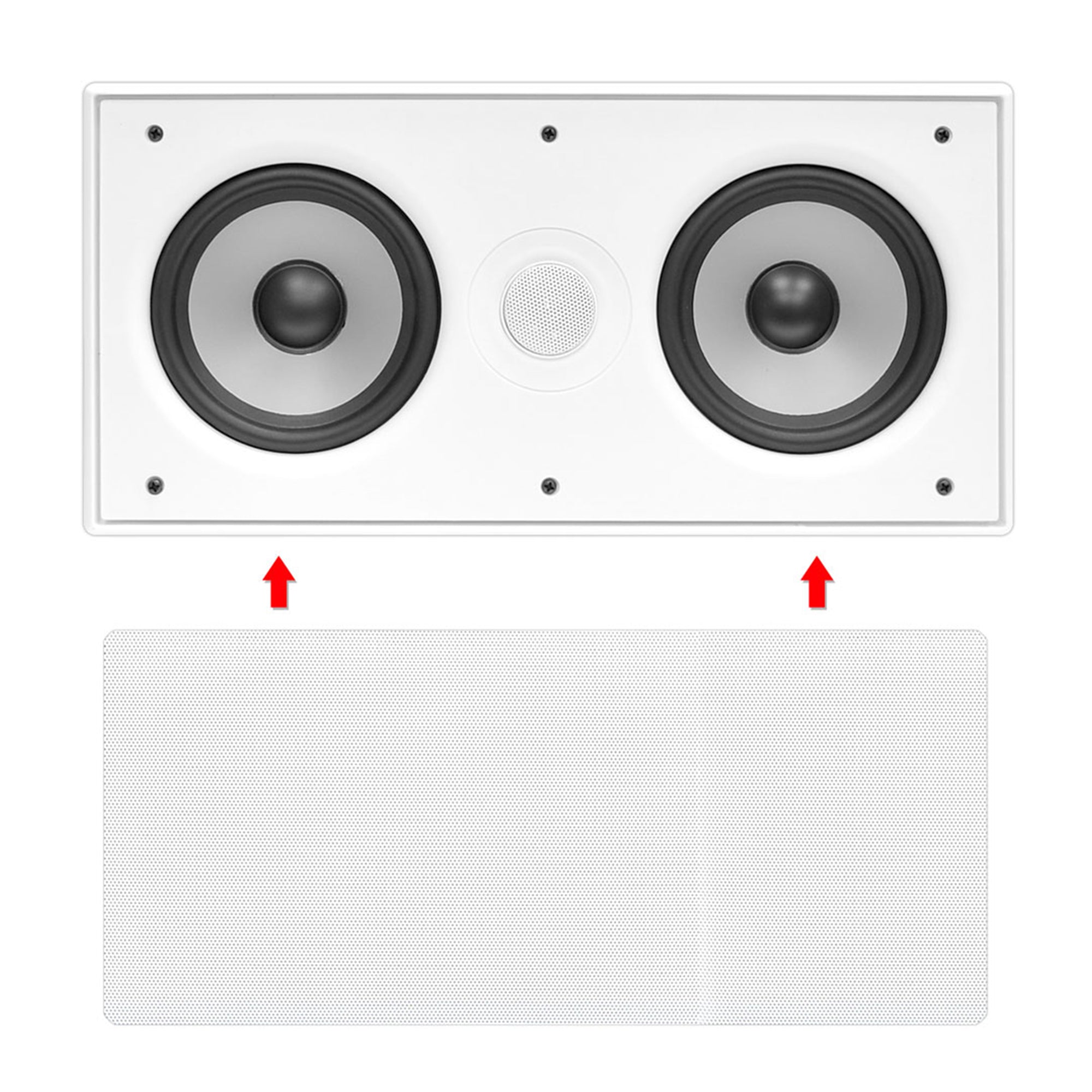 Pyle PDIWCS56 5.25" 300 W In Wall and Ceiling Speaker White Single Unit, 2-Way