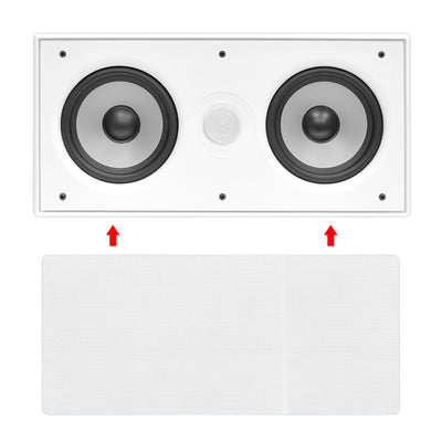 Pyle PDIWCS56 5.25" 300 W In Wall and Ceiling Speaker White Single Unit, 2-Way
