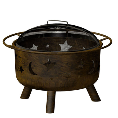 Landmann Big Sky Antique Bronze Finish Night Sky Wood Burning Fire Pit (Used)