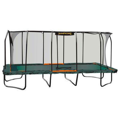 JumpKing Pro Series 10 by 18 Feet Rectangular Enclosure Trampoline, Black/Orange