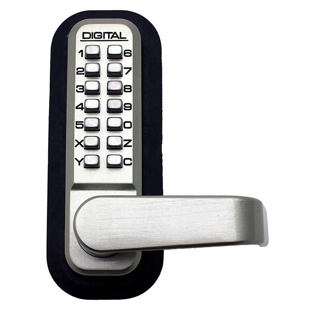 Lockey USA Mechanical Keyless Keypad Door Lever Lock, Silver (For Parts)