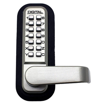 Lockey USA Mechanical Keyless Keypad Door Lever Lock, Silver (For Parts)