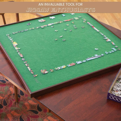 Bits and Pieces Square 1500 Piece Jigsaw Puzzle Board Spinner, 34 Inch Surface
