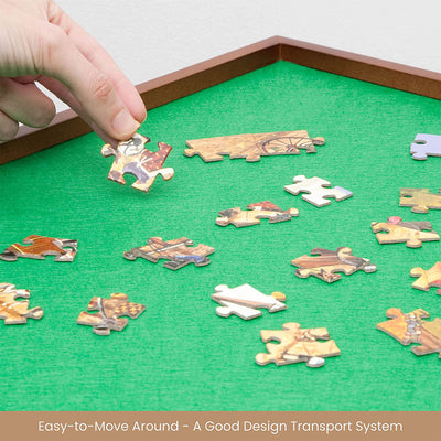Bits and Pieces Square 1500 Piece Jigsaw Puzzle Board Spinner, 34 Inch Surface
