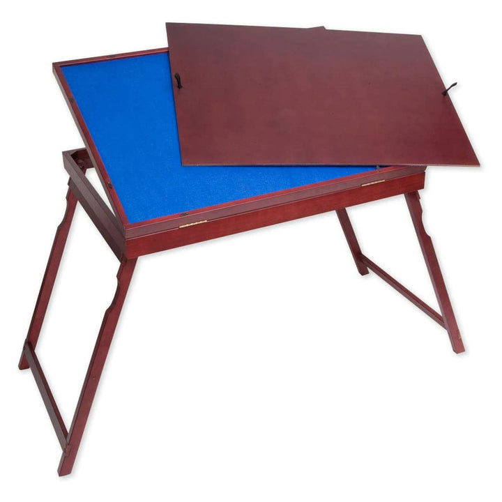 Bits and Pieces Fold & Go Tilt Up Wooden Jigsaw Puzzle Table, 25 x 34 (Open Box)