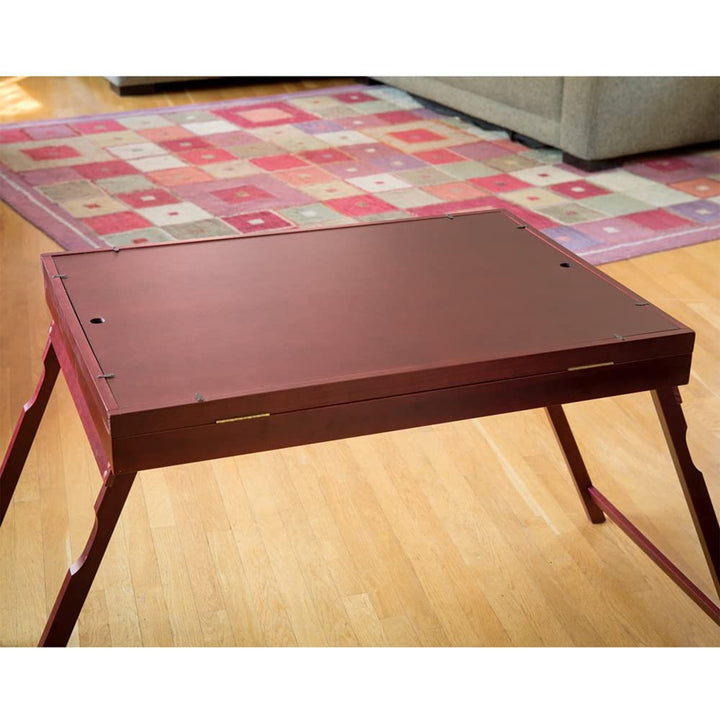 Bits and Pieces Fold & Go Tilt Up Wooden Jigsaw Puzzle Table, 25 x 34 (Open Box)