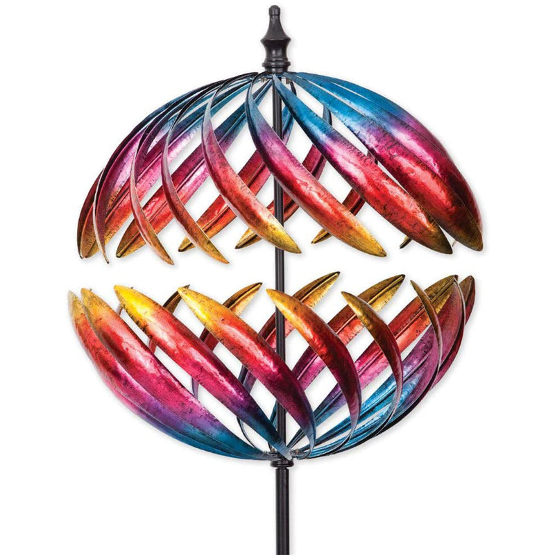 Bits and Pieces Jupiter 2 Way Wind Spinner Yard Decoration, 22 x 22 x 22 Inch