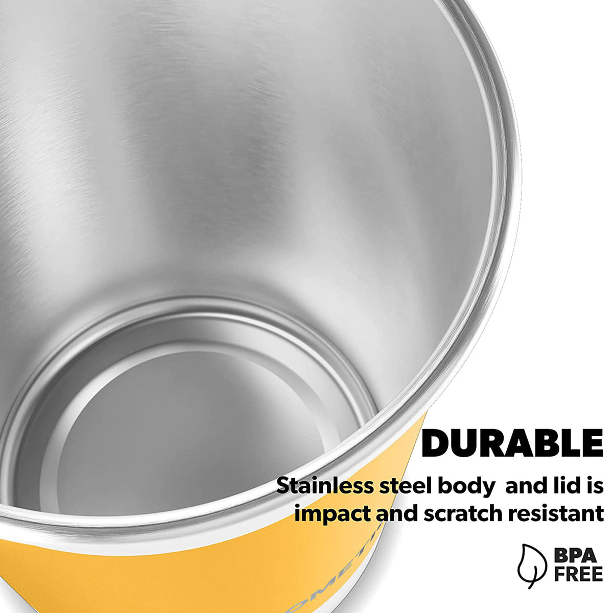 Dometic CUP50 17 Ounce Stainless Steel Stackable Drinking Cup, Glow (4 Pack)