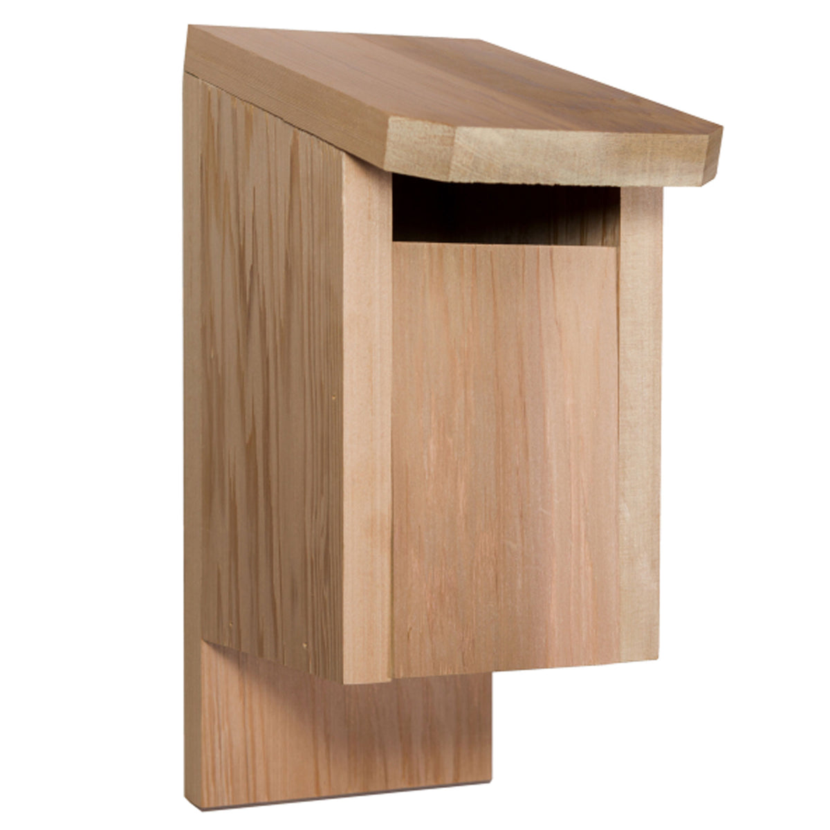 All Things Cedar Bluebird Nesting Bird House with Pivoting Door and Landing Roof