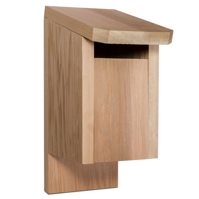 All Things Cedar Bluebird Nesting Bird House with Pivoting Door and Landing Roof