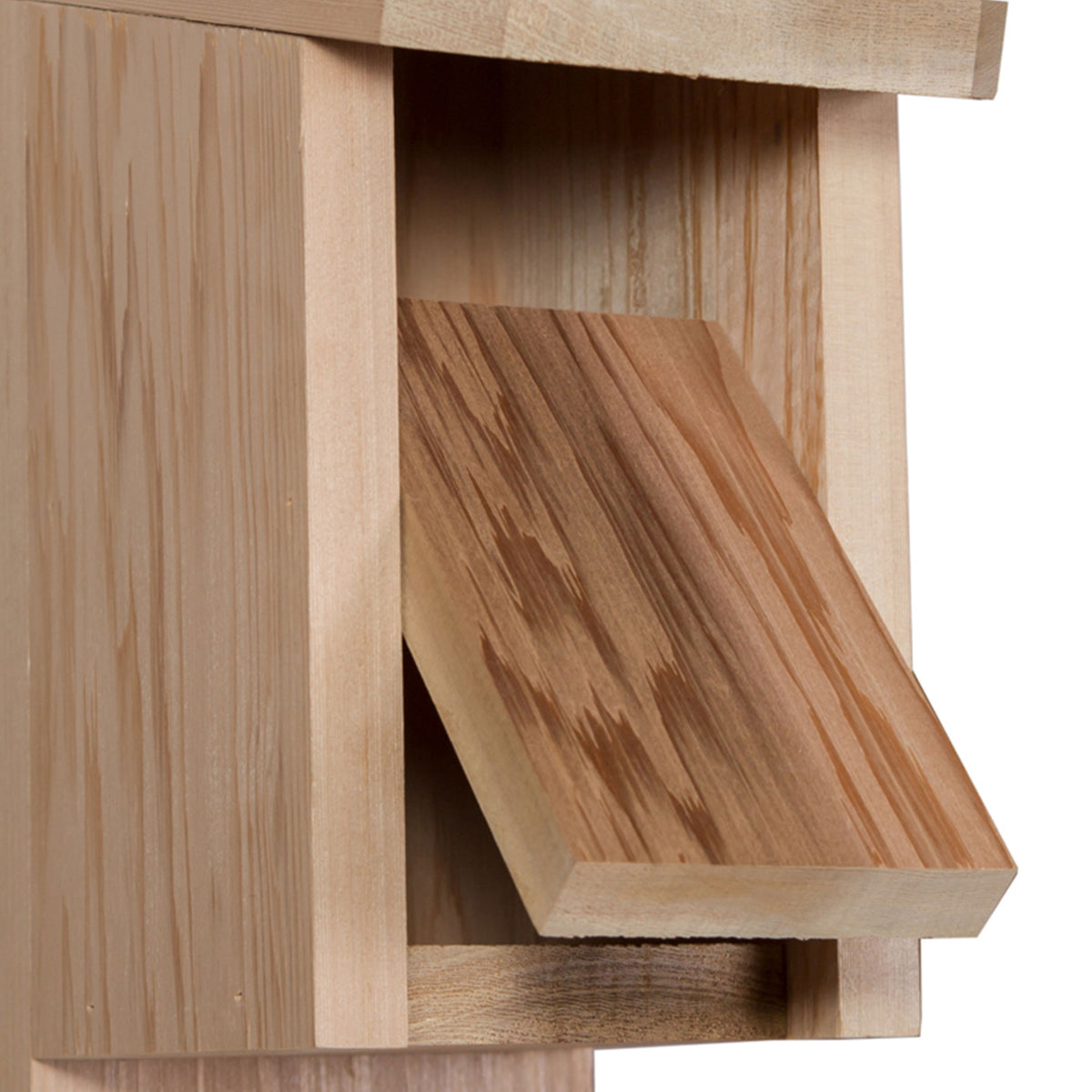 All Things Cedar Bluebird Nesting Bird House with Pivoting Door and Landing Roof