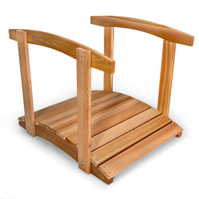 All Things Cedar 3 Foot Natural Bridge with Side Rails (Open Box)