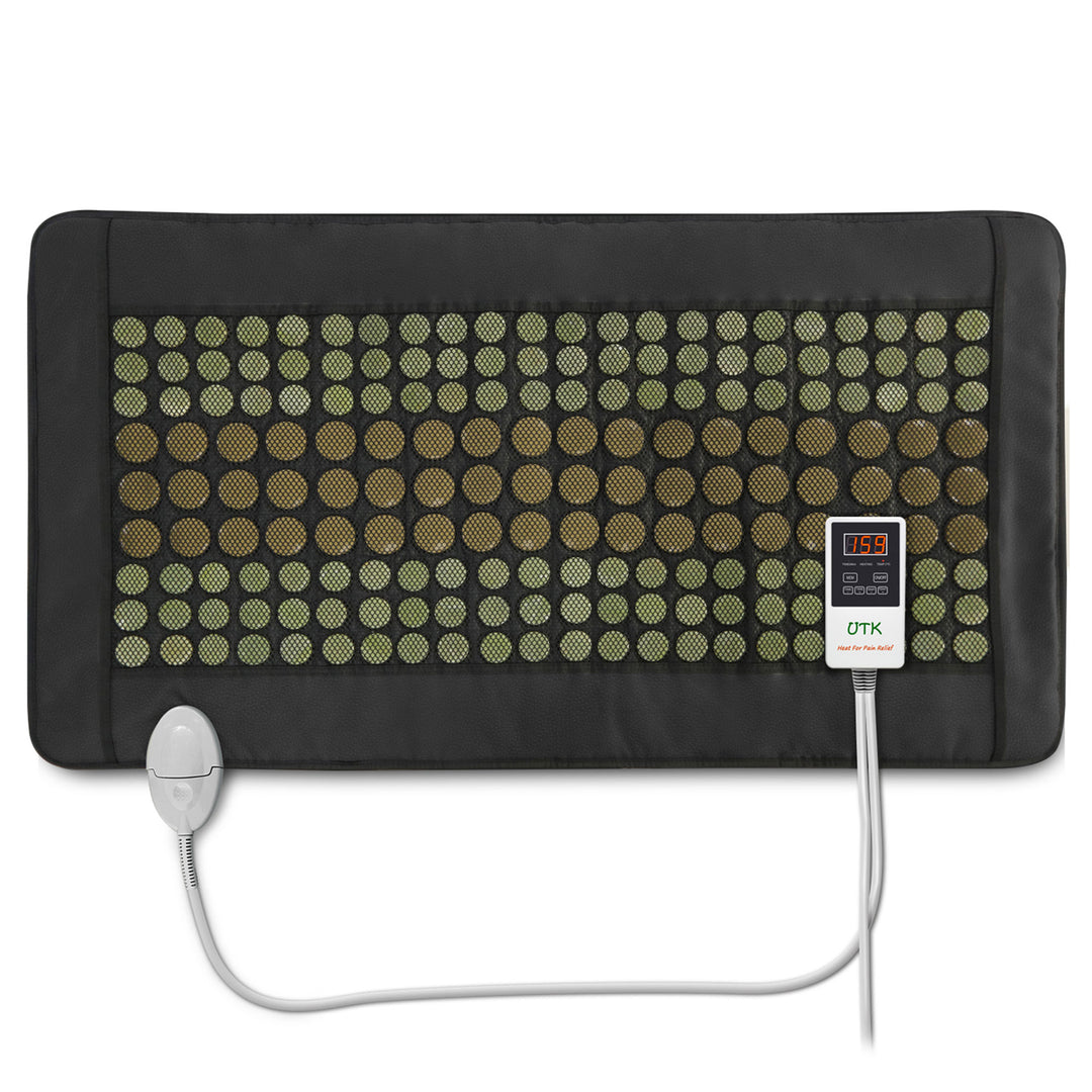 UTK 38 x 21 Inch Far Infrared Heating Pad w/ Natural Jade and Tourmaline Stones