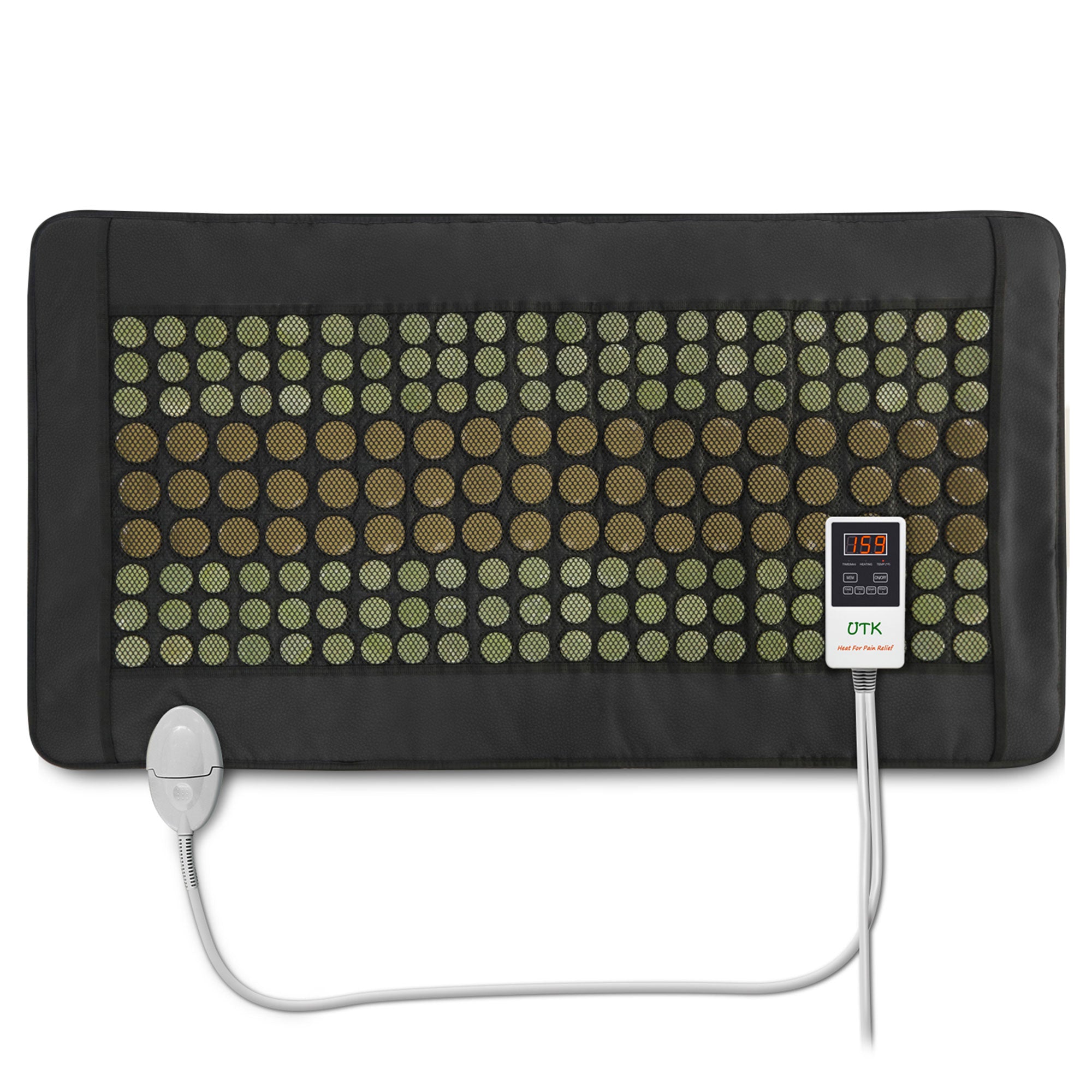 UTK 38 x 21 Inch Far Infrared Heating Pad w/ Natural Jade and Tourmaline Stones - VMInnovations