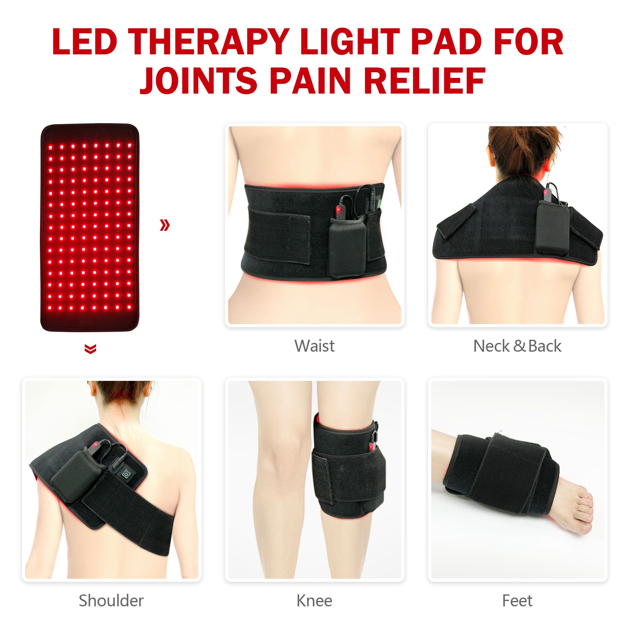 UTK Wearable 660nm Red & 850nm Infrared Light Therapy Belt w/Auto Shutoff (Used) - VMInnovations