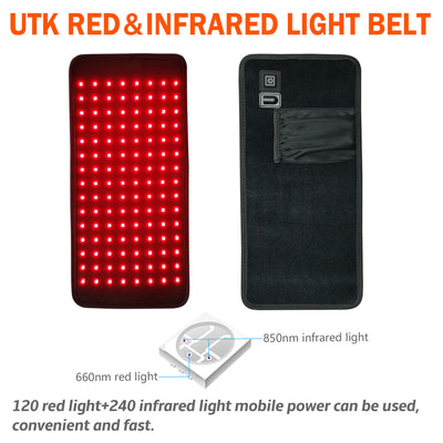 UTK Wearable 660nm Red & 850nm Infrared Light Therapy Belt w/Auto Shutoff (Used) - VMInnovations