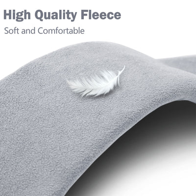 nalax Cordless Fleece Infrared Tourmaline Heating Pad w/3 Heat Level, Light Gray