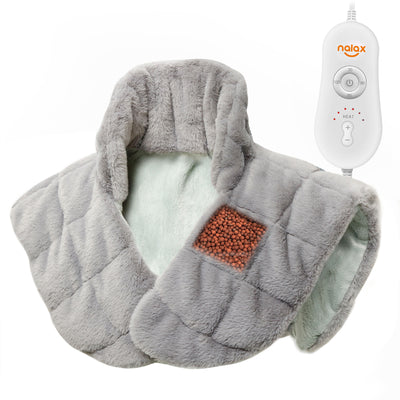 Nalax Neck & Shoulders Pain Relief Heating Pad Wrap w/6 Heat Levels (Open Box) - VMInnovations