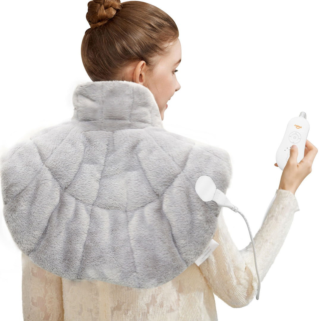 Nalax Neck & Shoulders Pain Relief Heating Pad Wrap w/6 Heat Levels (Open Box) - VMInnovations
