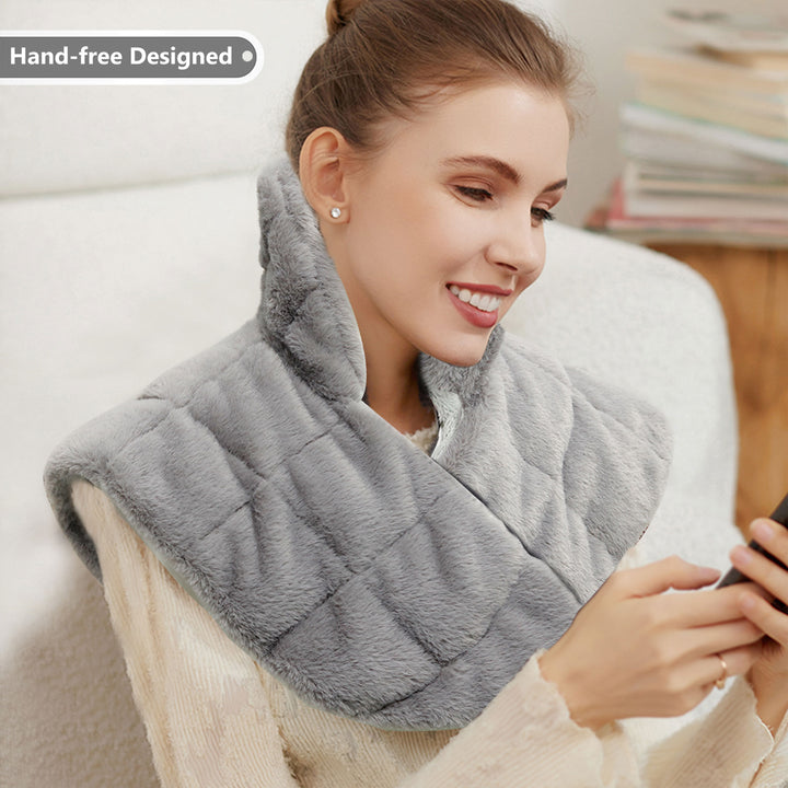 Nalax Neck & Shoulders Pain Relief Heating Pad Wrap w/6 Heat Levels (Open Box) - VMInnovations