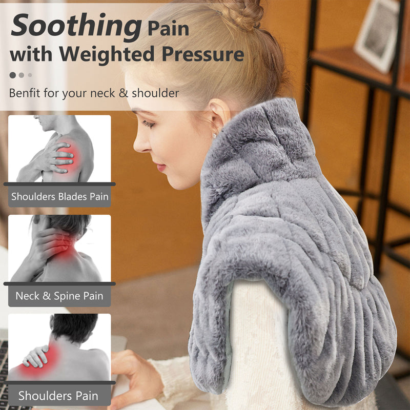 Nalax Neck & Shoulders Pain Relief Heating Pad Wrap w/6 Heat Levels (Open Box)