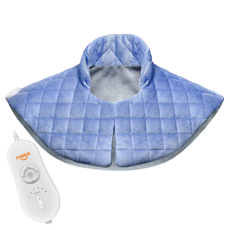 nalax  Neck/Shoulders Pain Relief Heating Pad Wrap w/6 Heat Levels, Light Purple