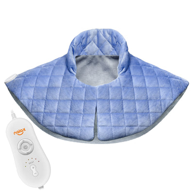 nalax  Neck/Shoulders Pain Relief Heating Pad Wrap w/6 Heat Levels, Light Purple - VMInnovations