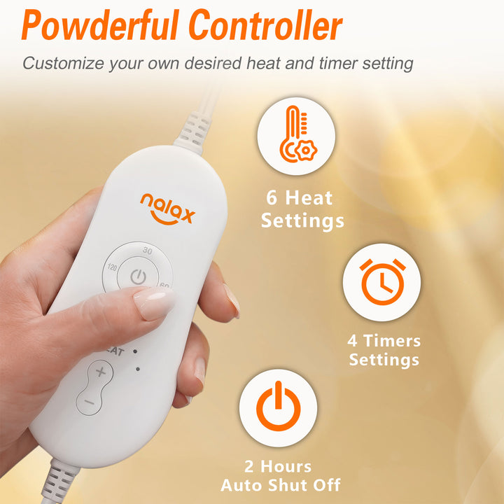 Nalax Weighted Electric Heating Pad w/Wired Controller (Open Box)
