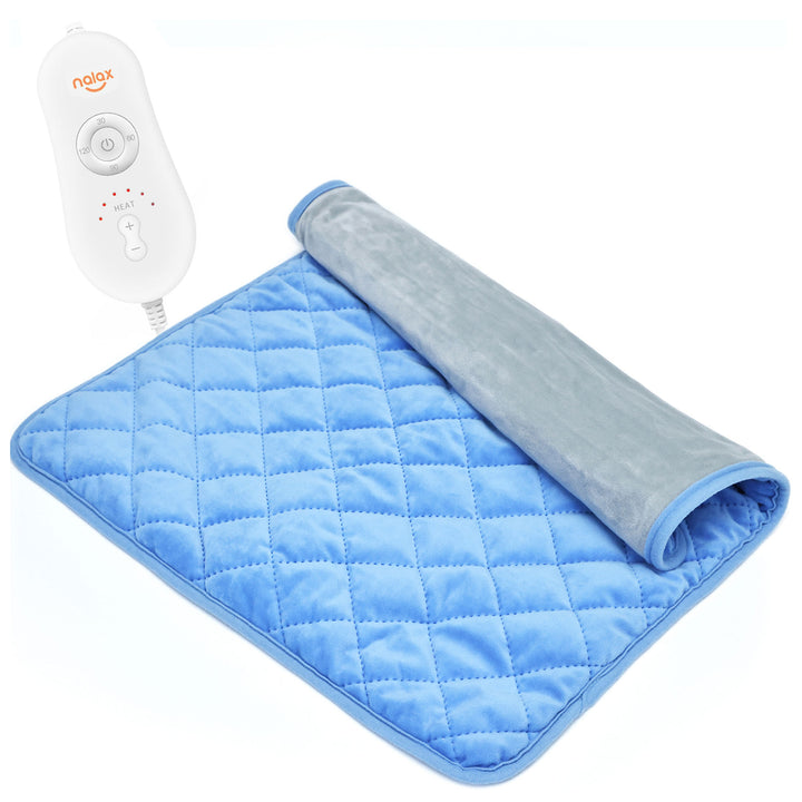 nalax Auto Off Electric Pain Relief Heating Pad w/6 Heat Settings, Blue (Used)