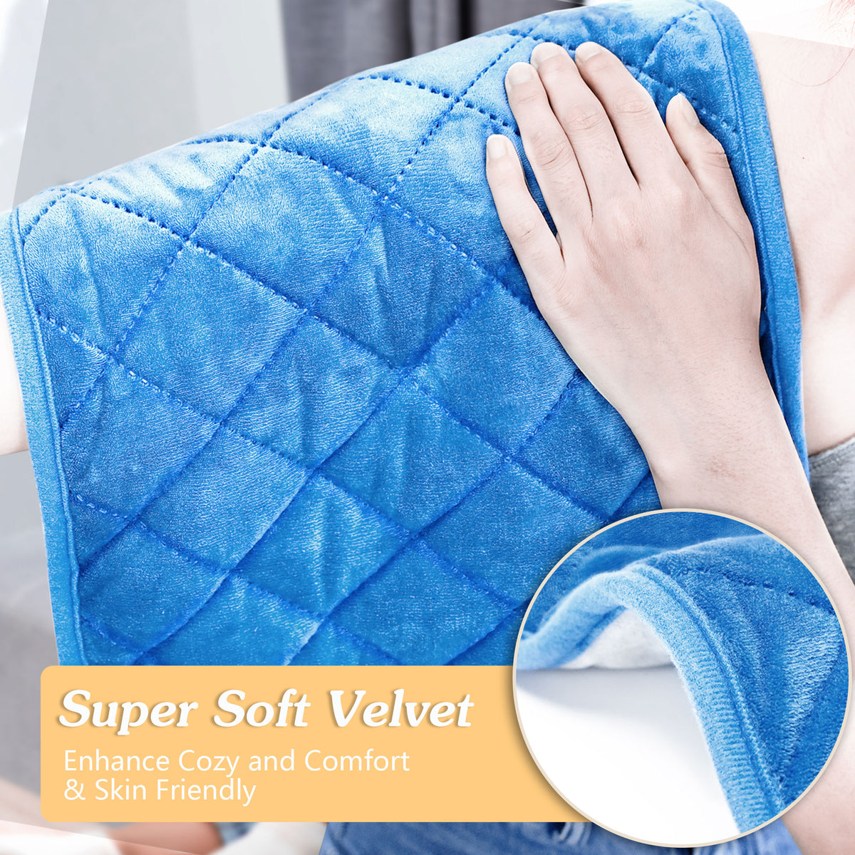 Nalax Pain Relief Heating Pad w/Premium Natural Gemstone Bead Filling (Open Box) - VMInnovations