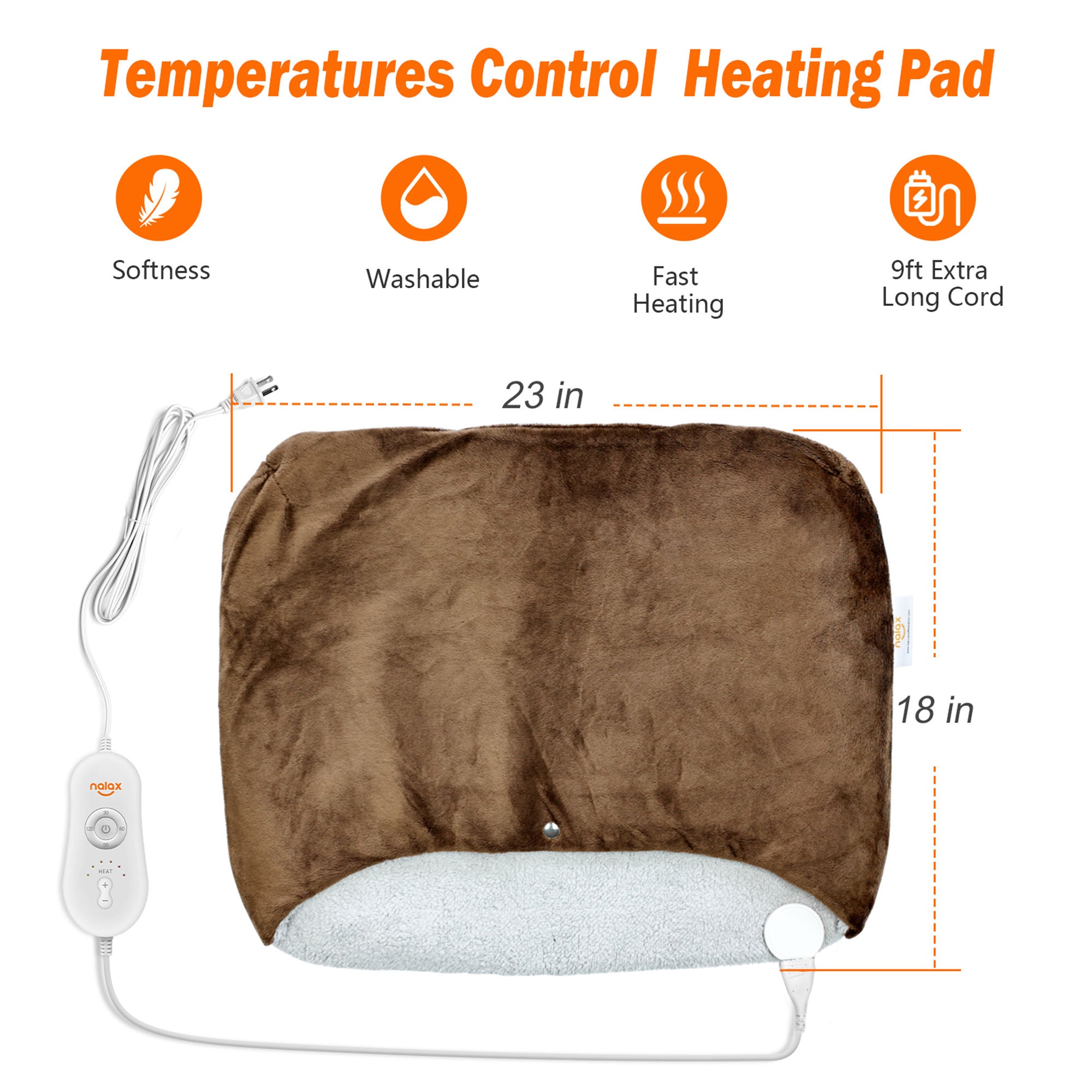 Nalax Ft Warmer Electric Heating Pad w/6 Settings and 2 Hour Auto Shutoff (Used) - VMInnovations