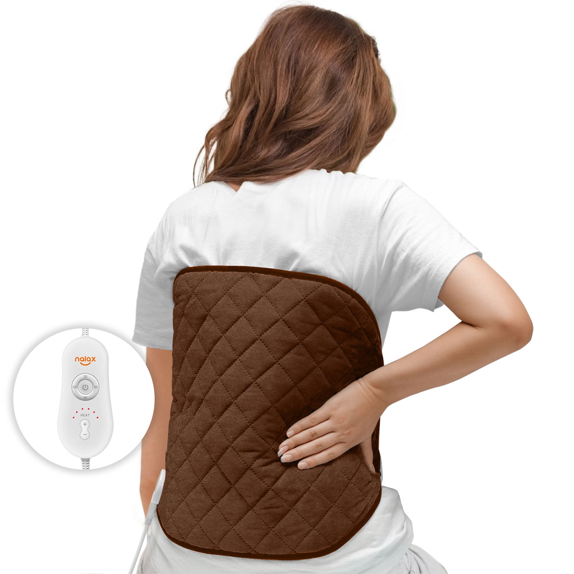 Nalax Lower Back Heating Pad w/ Adjustable Strap and Auto Shut Off (Open Box) - VMInnovations