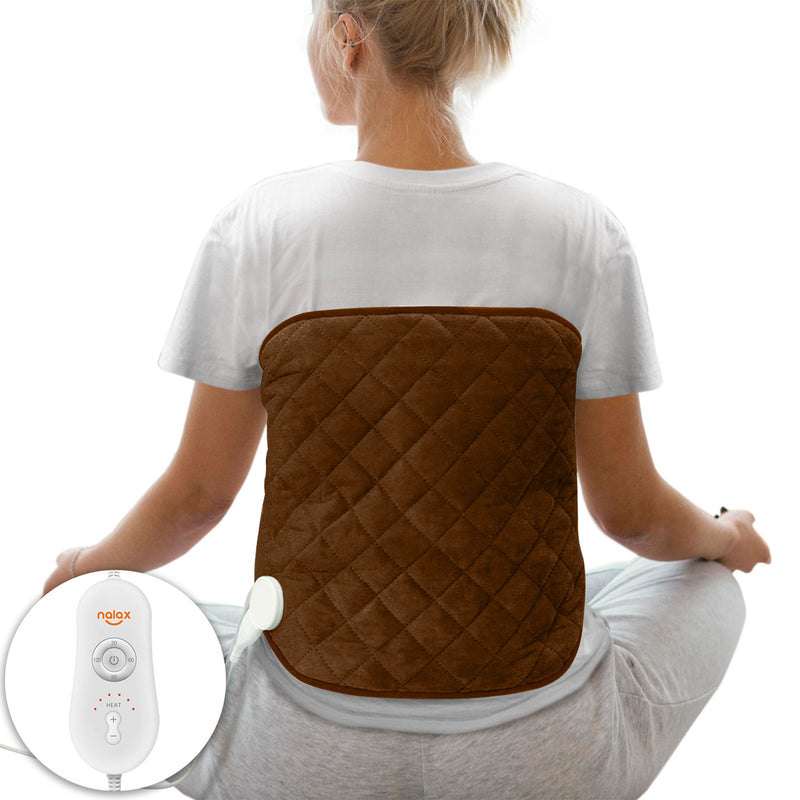 Nalax Lower Back Electric Heating Pad with Adjustable Strap and Auto Shut Off