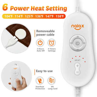 Nalax Lower Back Heating Pad w/ Adjustable Strap and Auto Shut Off (Open Box) - VMInnovations