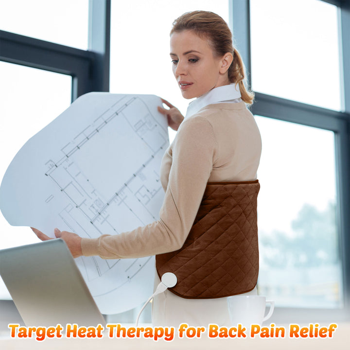Nalax Lower Back Heating Pad w/ Adjustable Strap and Auto Shut Off (Open Box)