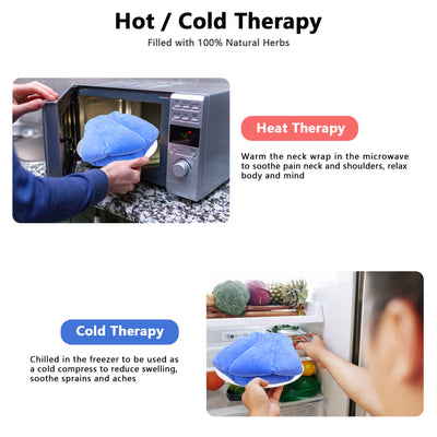 Nalax Neck & Shoulder Microwave Heating Pad w/Lavender Aromatherapy, Blue (Used) - VMInnovations