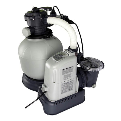 Intex 1600 GPH Saltwater System & Sand Filter Pump Swimming Pool Set - Used