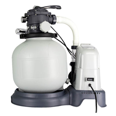 Intex 1600 GPH Saltwater System & Sand Filter Pump Swimming Pool (Open Box)