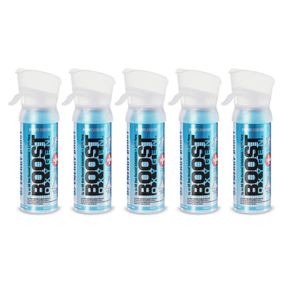 Boost Oxygen 3L Pocket Sized Canned Oxygen with Mouthpiece, Peppermint (5 Pack) - VMInnovations