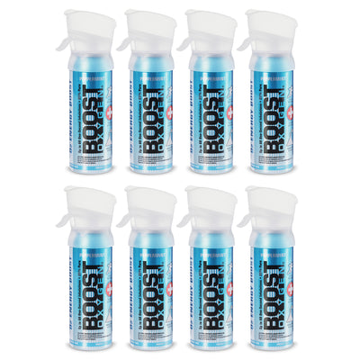 Boost Oxygen 3L Pocket Sized Canned Oxygen with Mouthpiece, Peppermint (8 Pack)